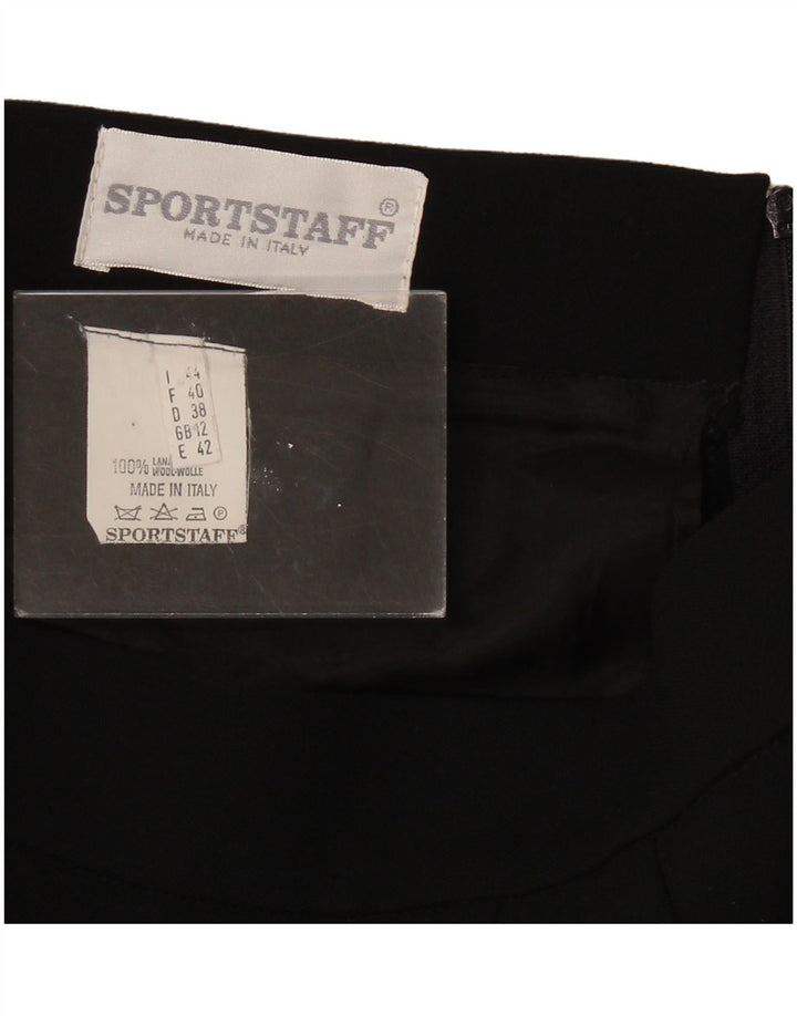 SPORTSTAFF Womens Mini Skirt UK 12 Medium W28  Black Wool