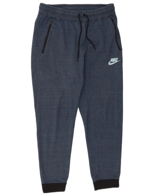 Nike Muška trenirka Hlače Joggers Large Navy Blue Colourblock Pamuk