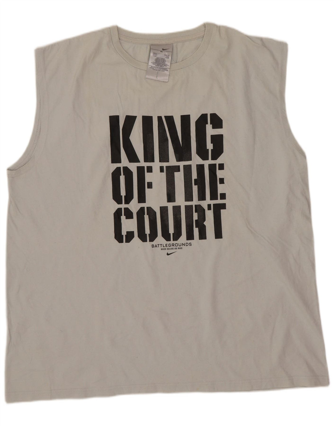 Nike muški grafički prsluk XL bijeli pamučni sportski