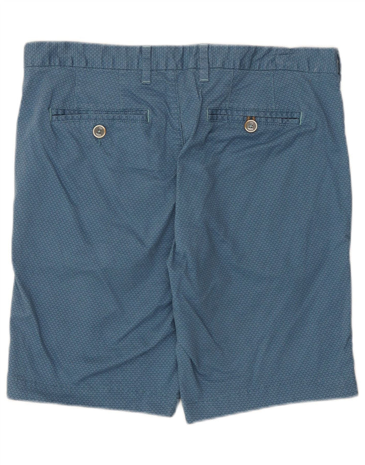 Ted Baker Muške chino kratke hlače W34 Veliki plavi geometrijski pamuk