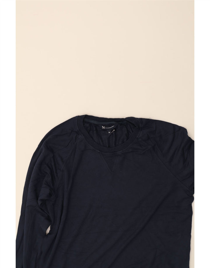 CREW CLOTHING Womens Sweatshirt Jumper UK 14 Medium Navy Blue Viscose Vintage Crew Clothing and Second-Hand Crew Clothing from Messina Hembry 
