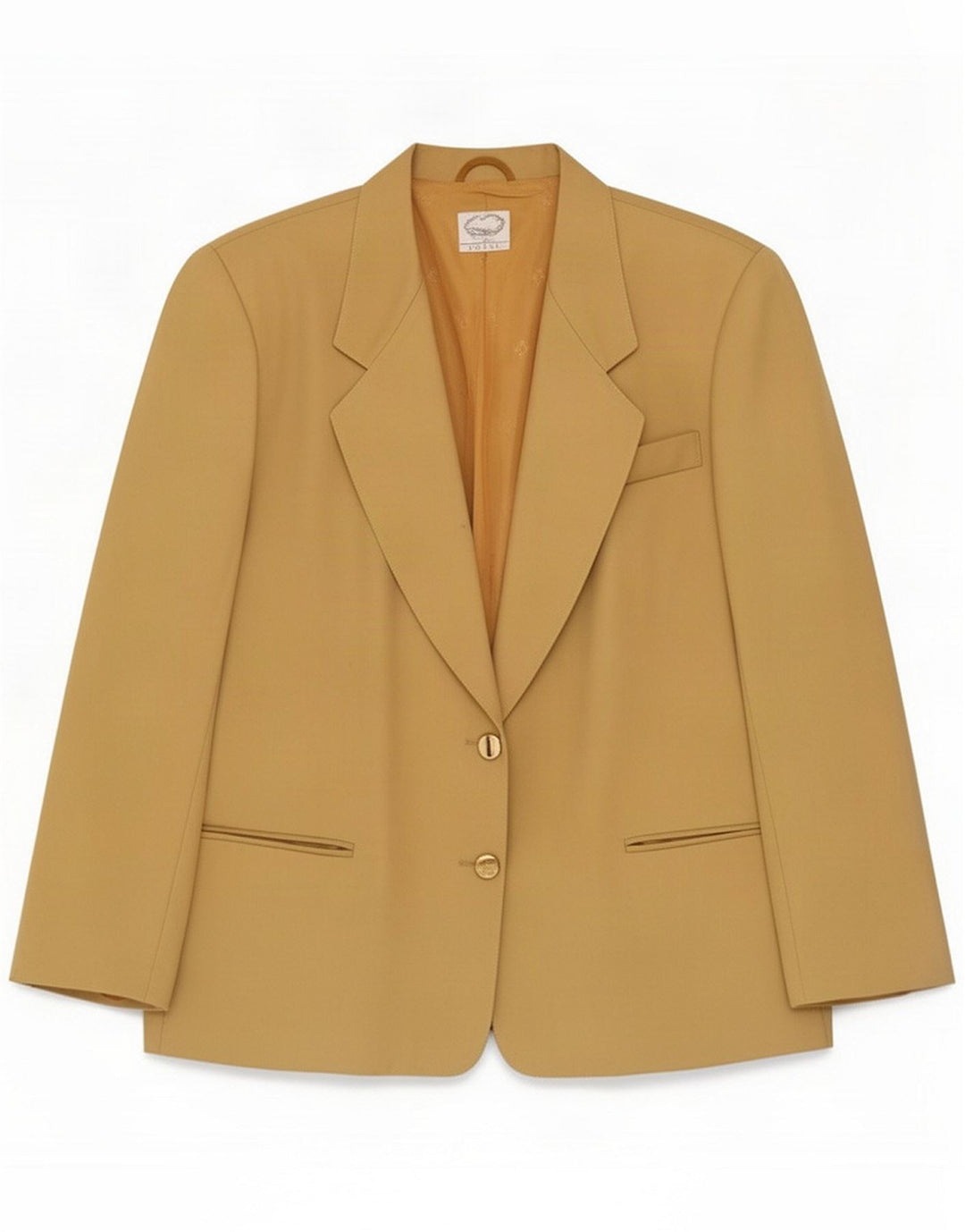 Vintage ženska jakna s 2 gumba IT 46 Large Beige
