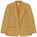 Vintage ženska jakna s 2 gumba IT 46 Large Beige