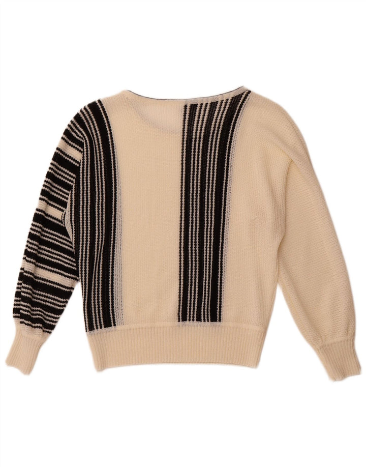 BODE ženski džemper s veznim izrezom EU 40 srednje bijele pruge