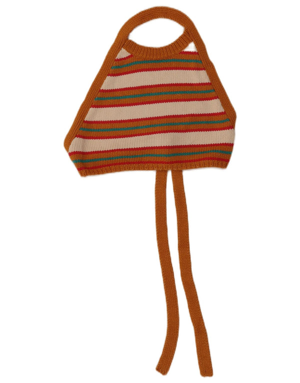 Zara ženska pletena majica s halterima UK 8 male narančaste pruge