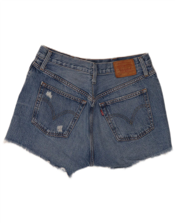 Levi's ženske 501 kratke traper kratke hlače W29 srednje plavi pamuk