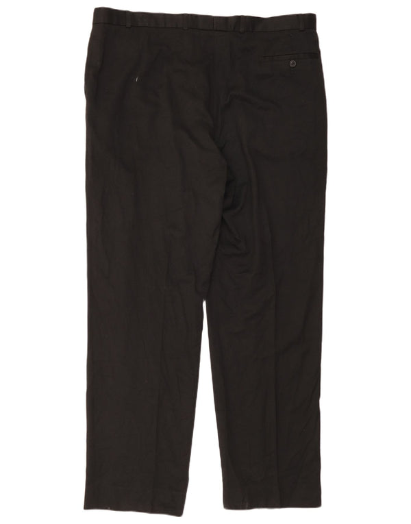 Marks & Spencer muške hlače s štipaljkama W42 L33 crna viskoza