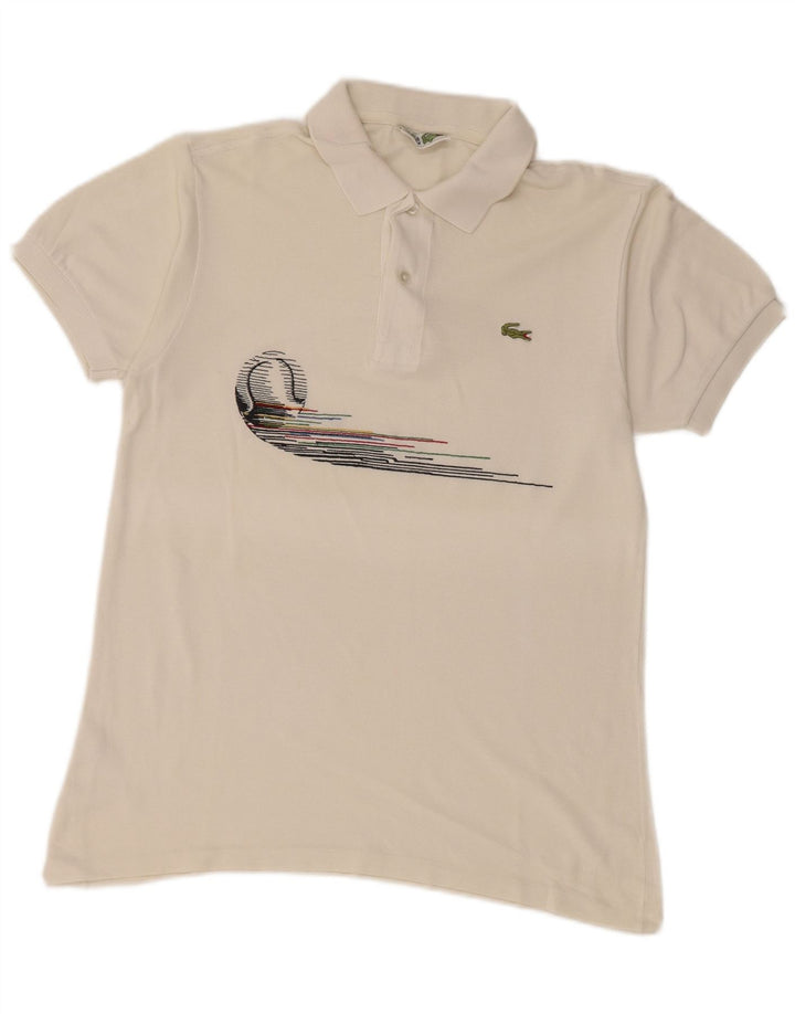 LACOSTE Muška polo majica Veličina 3 Mala bijela pamučna