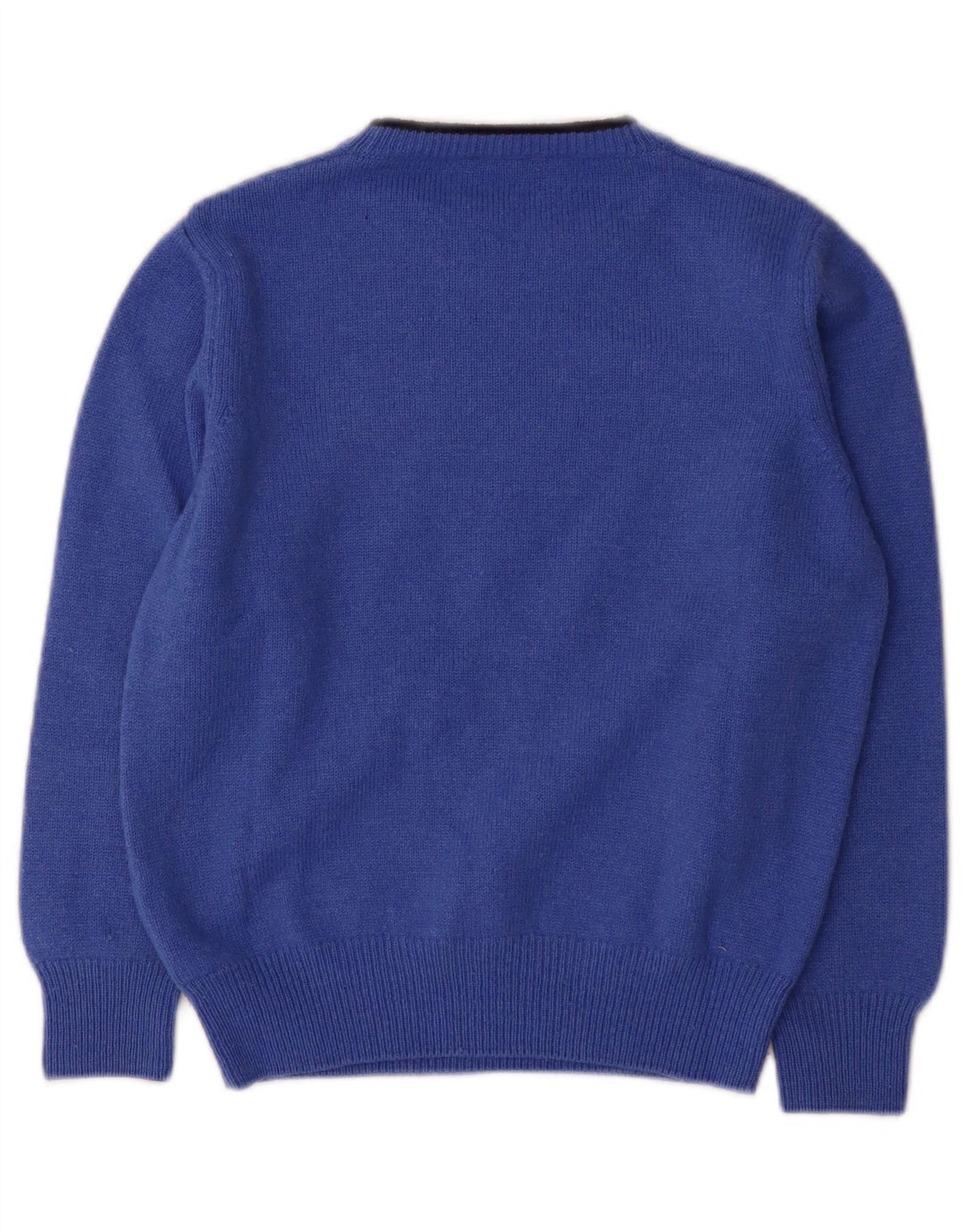 Plavi vuneni pulover s okruglim izrezom Fred Perry za dječake 7-8 godina