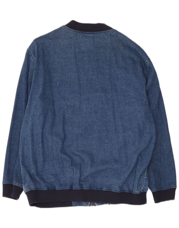 Asos ženska prevelika traper jakna UK 10 Small Blue Colourblock Cotton