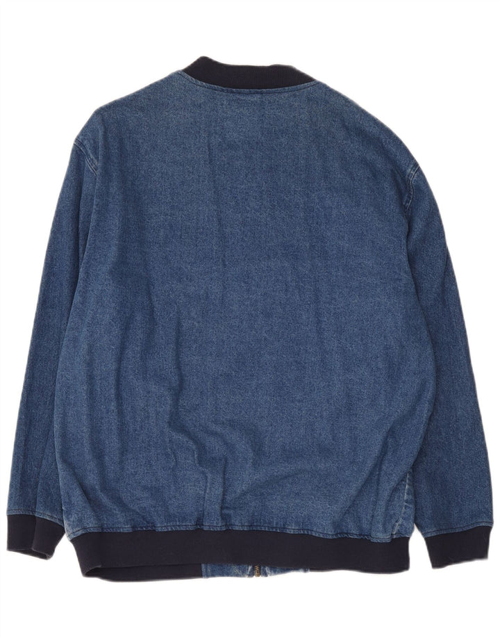 Asos ženska prevelika traper jakna UK 10 Small Blue Colourblock Cotton