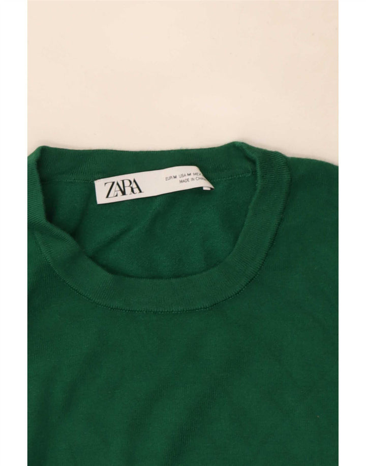 Zara ženski džemper s okruglim izrezom UK 12 Srednje zelena