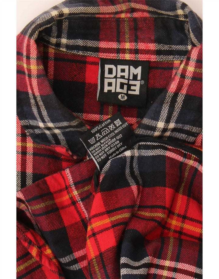 Vintage muška flanelska košulja, srednji crveni karirani pamuk