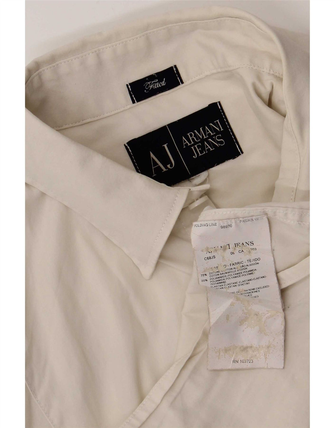 Armani Jeans muška pripijena košulja velika bijela pamučna