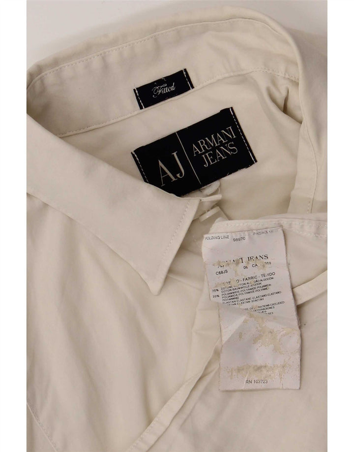 Armani Jeans muška pripijena košulja velika bijela pamučna
