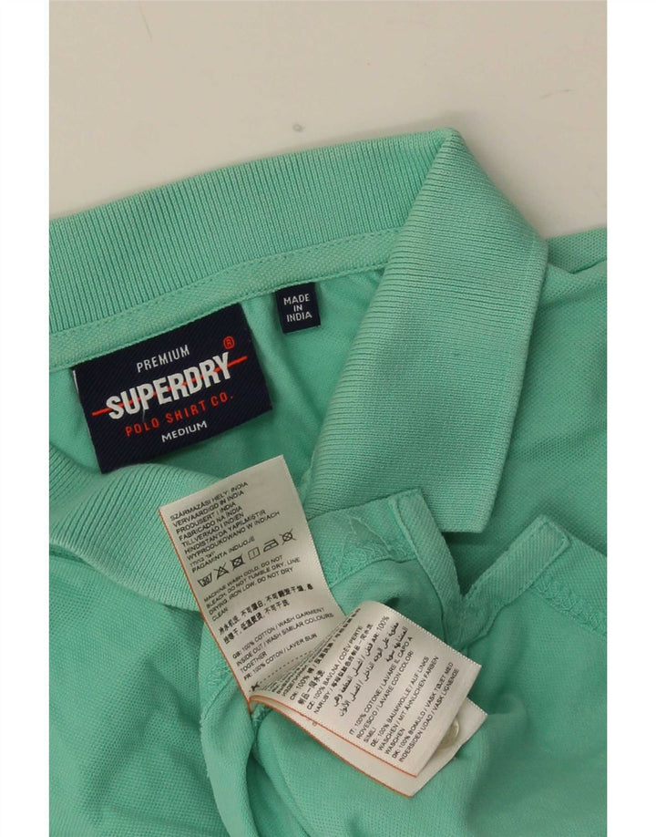 Superdry muška polo majica Srednje zeleni pamuk