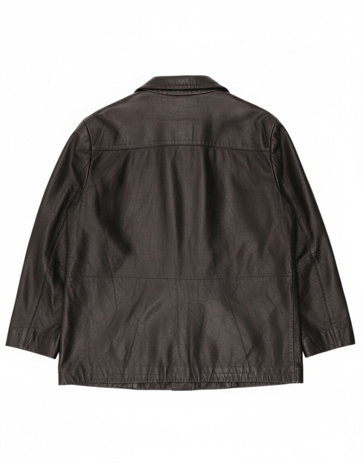 Vintage ženska kožna jakna EU 42 velika crna