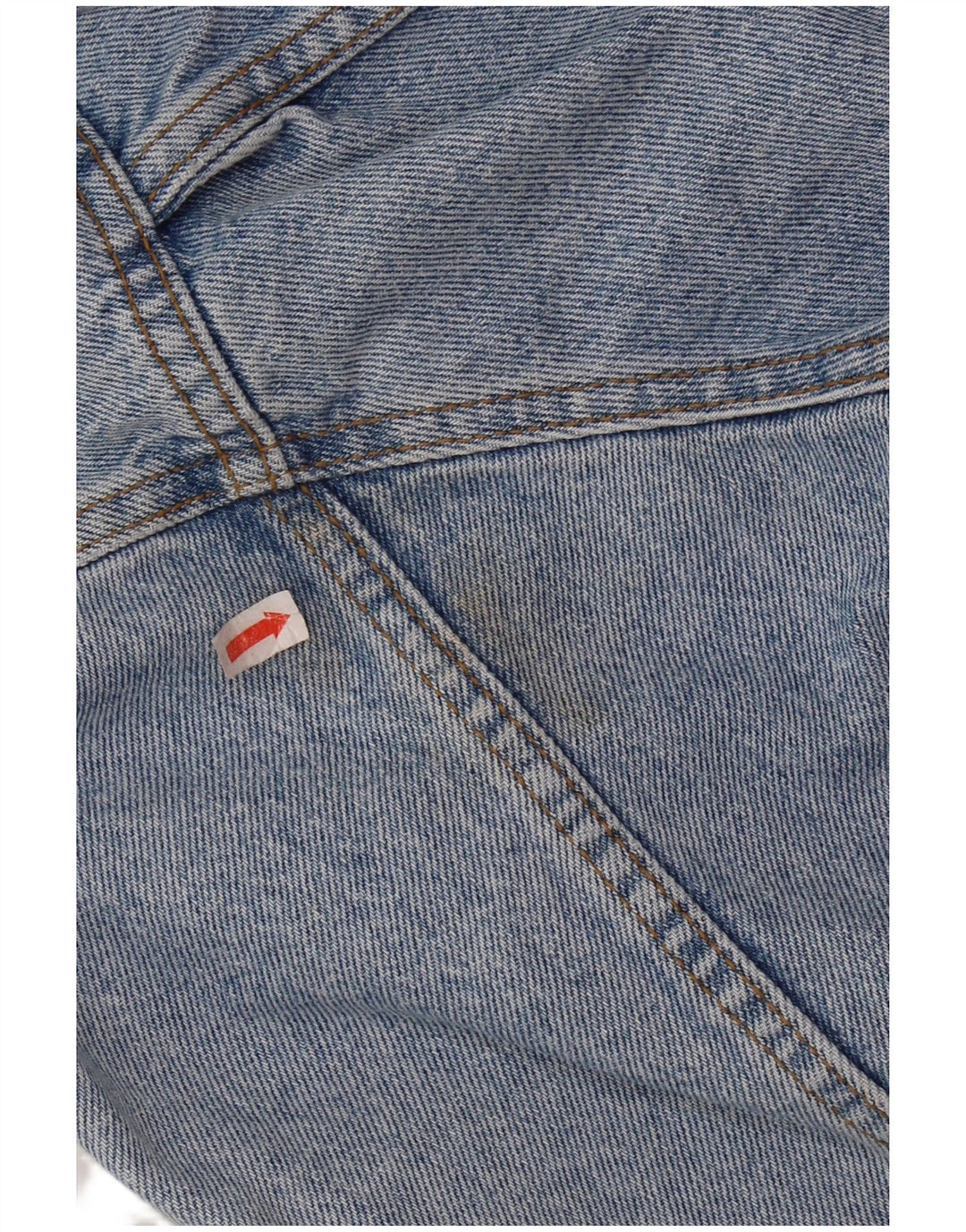 VINTAGE muška grafička traper jakna UK 36/38 Mali plavi pamuk