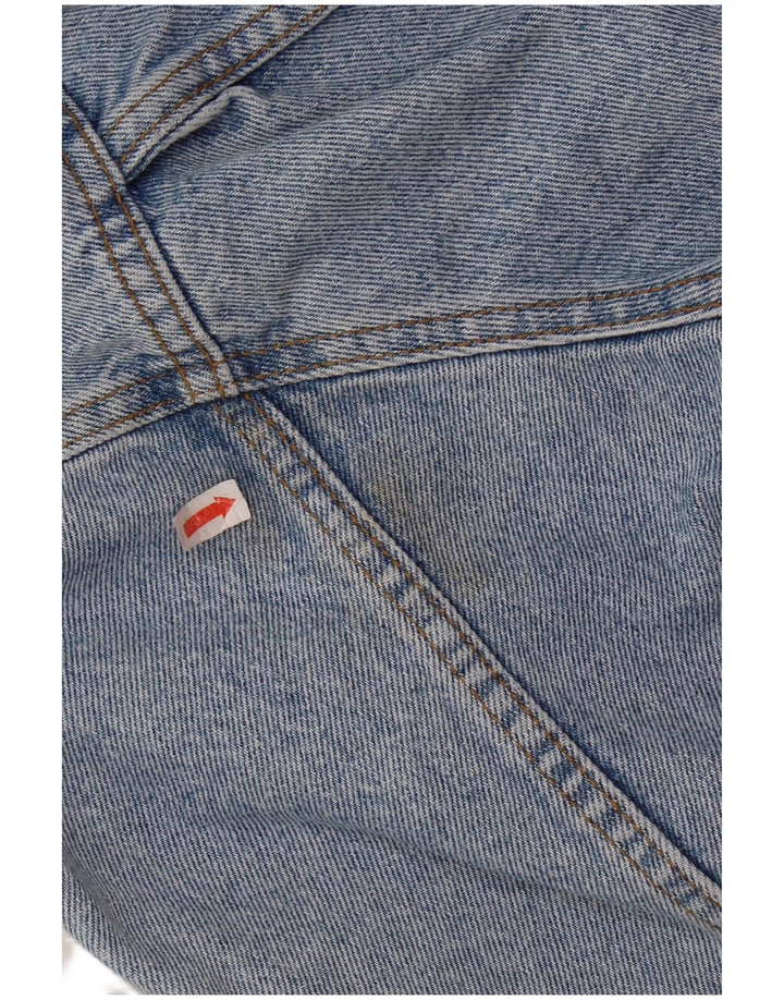 VINTAGE muška grafička traper jakna UK 36/38 Mali plavi pamuk