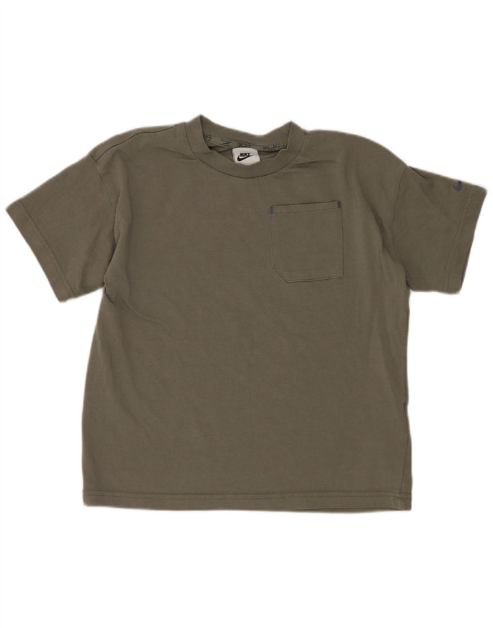 Nike Boys T-Shirt Top 10-11 Years srednje kaki boje