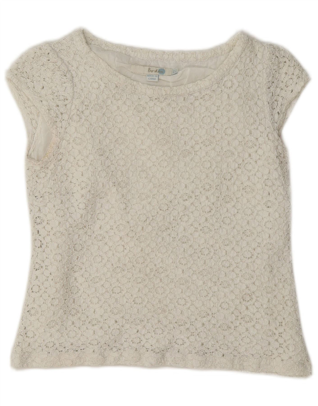 Boden ženski gornji dio kratke čipkaste bluze UK 8 Small White