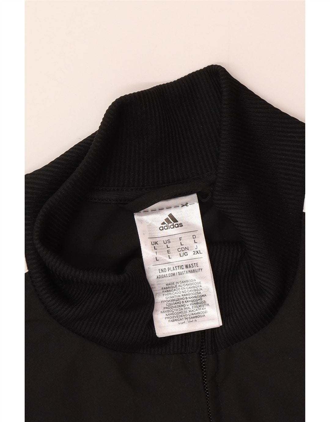 Adidas muška gornja jakna od trenirke, veliki crni poliester