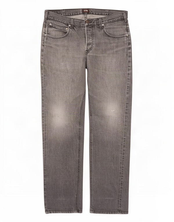 Lee Mens Blake Straight Jeans W34 L32 Sivi pamuk