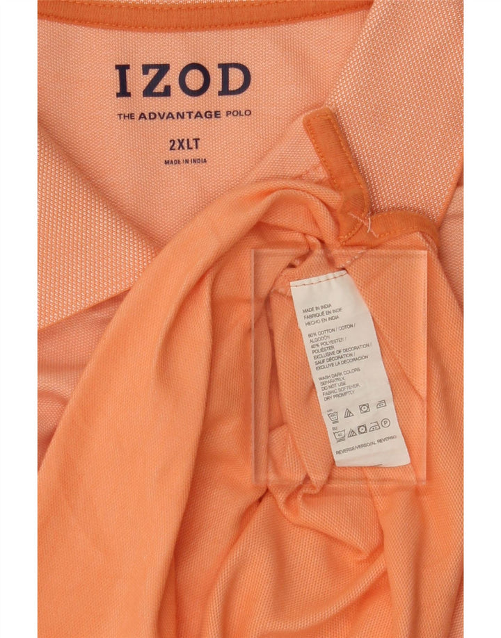 IZOD Mens Polo Shirt 2XL Orange Cotton Vintage Izod and Second-Hand Izod from Messina Hembry 