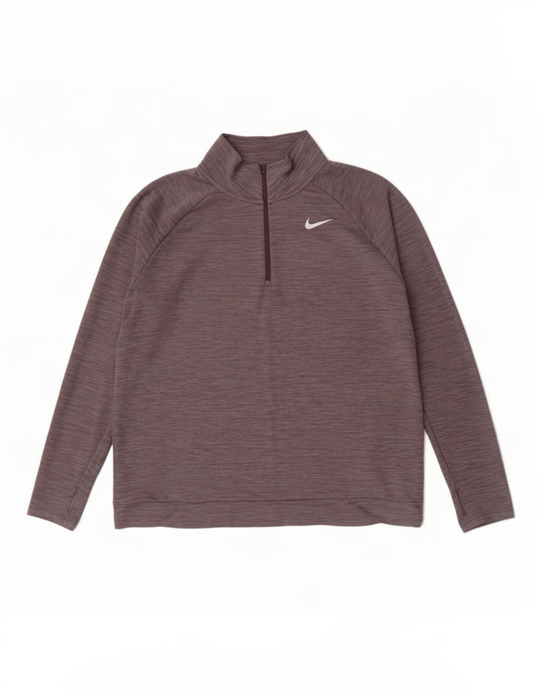 Nike Dri Fit majica s patentnim izrezom i gornji dio trenirke XL sivi flekasti poliester