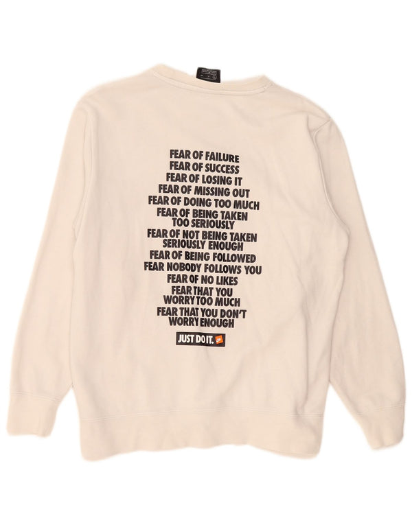 Mali bijeli pamučni džemperi Nike Graphic Sweatshirt