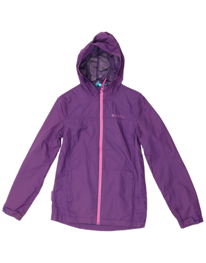 Mountain Warehouse Ženska kišna jakna s kapuljačom UK 10 Mali ljubičasti poliester