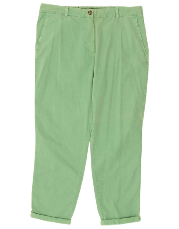 Marks & Spencer ženske ravne chino hlače UK 14 velike W34 L26 zelene