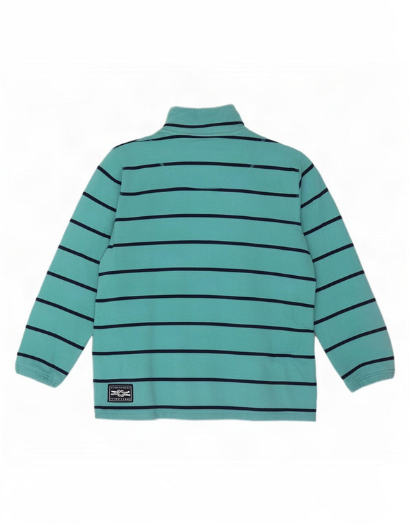 Crew Clothing Ženska majica s izrezom s patentnim zatvaračem UK 16 Velike plave pruge
