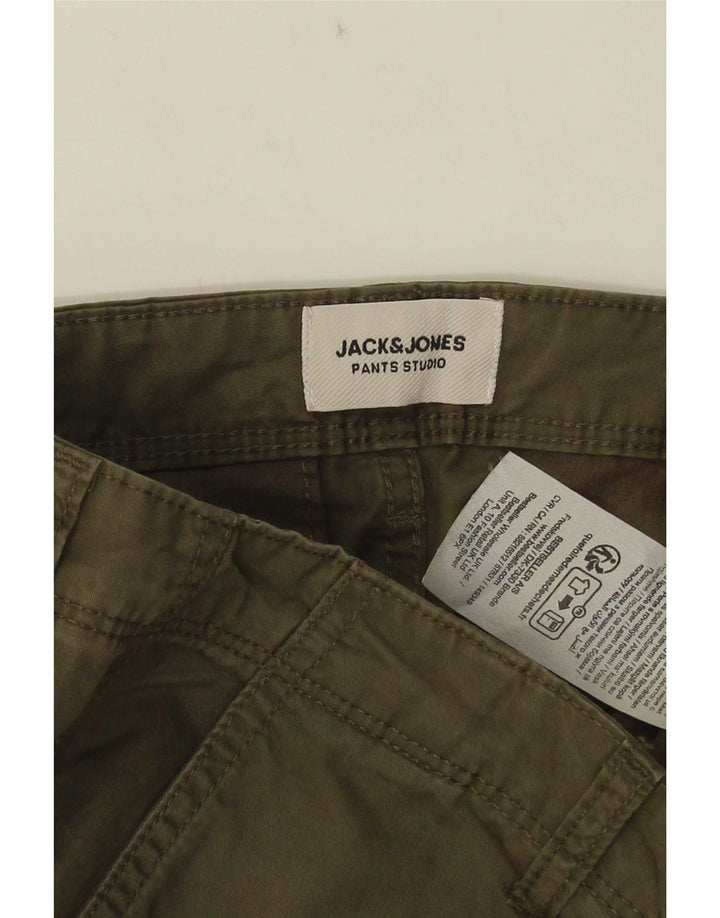 Jack & Jones muške kargo kratke hlače srednje veličine W34 kaki pamuk