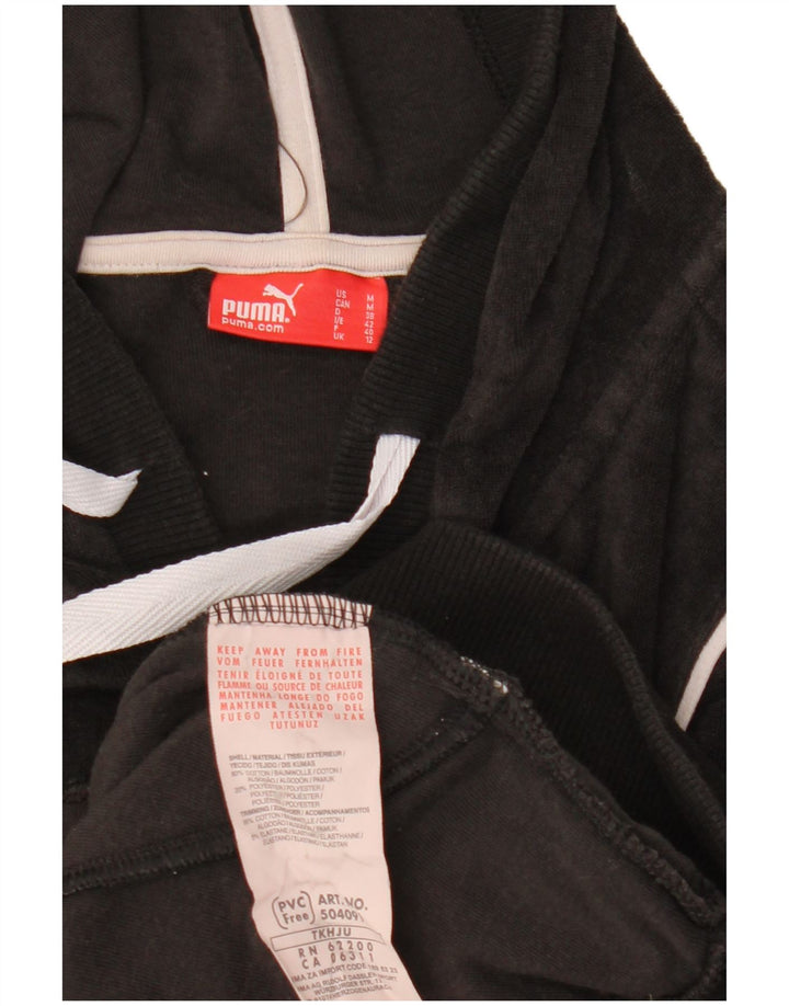 PUMA Ženski pulover s kapuljačom s patentnim zatvaračem kratkih rukava UK 12 srednje crna