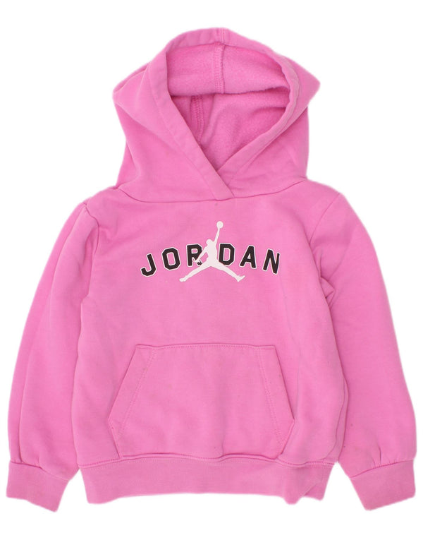 Jordan Girls Graphic Hoodie Džemper 2-3 godine, ružičasti pamuk