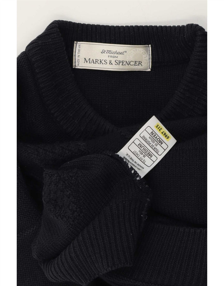 Marks & Spencer, muški džemper s okruglim izrezom srednje tamnoplave boje