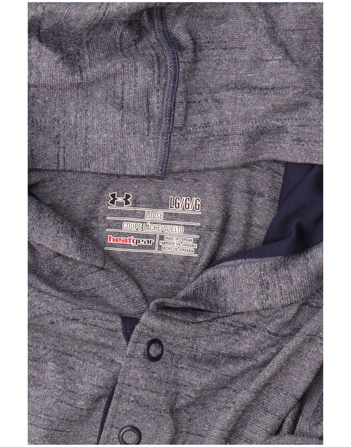 UNDER ARMOUR Muška toplinska oprema s kapuljačom, velika majica dugih rukava, mornarsko plava s pjegama