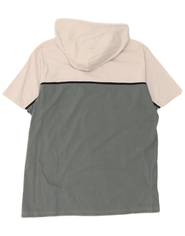 CHAMPION Muška majica kratkih rukava s kapuljačom i izrezom s patentnim zatvaračem 2XL bijeli pamuk u boji