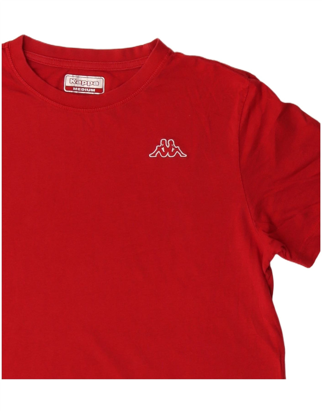 KAPPA ženska majica kratkih rukava UK 14 Srednje crveni pamuk