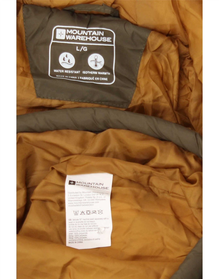 Mountain Warehouse Muška podstavljena jakna s kapuljačom UK 40 Large kaki poliamid