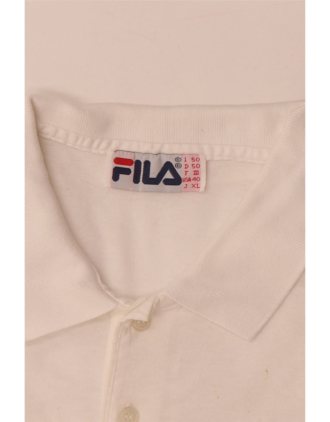FILA muška grafička polo majica IT 50 pamuk srednje bijele boje
