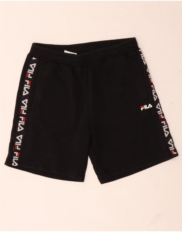 Fila Boys Graphic Sport Shorts 11-12 Years Black Pamuk