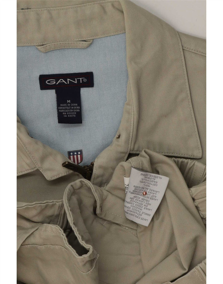 Gant Mens Bomber Jacket UK 38 Medium Beige Cotton