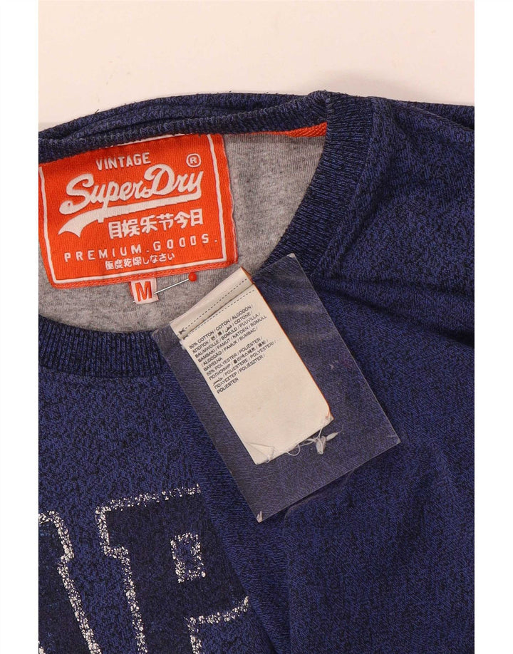 Superdry muška majica kratkih rukava s grafičkim motivima, srednje plavi flekasti pamuk