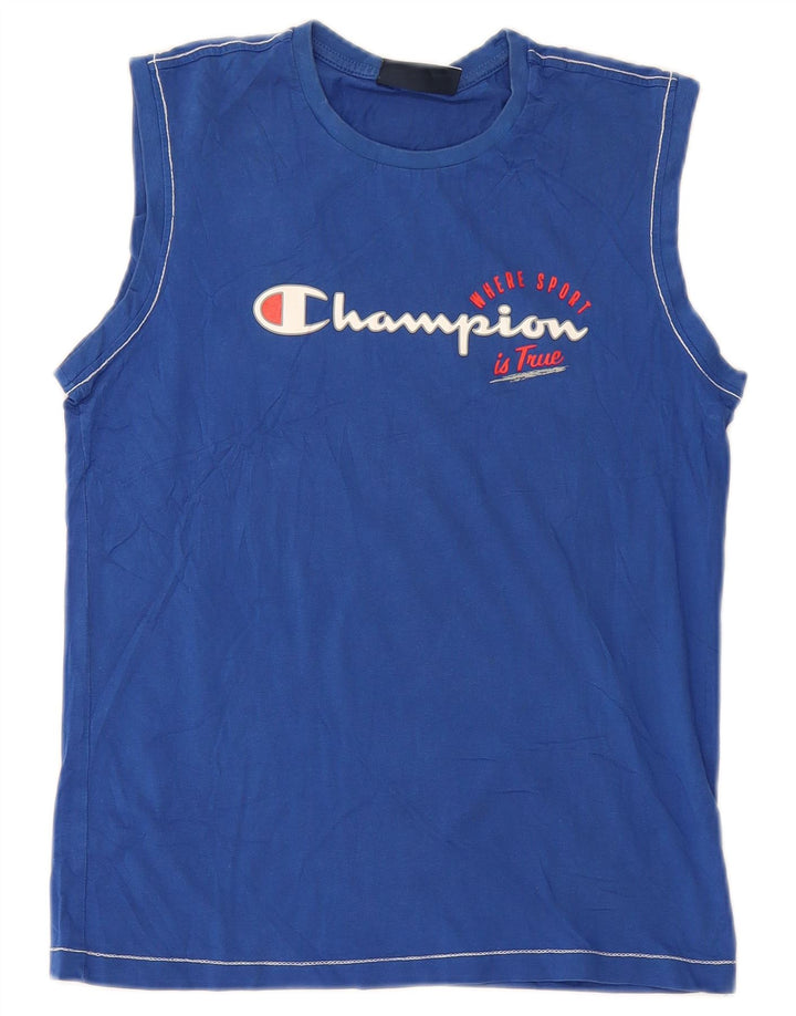 Champion Boys Graphic Vest Top 13-14 Years XL Blue