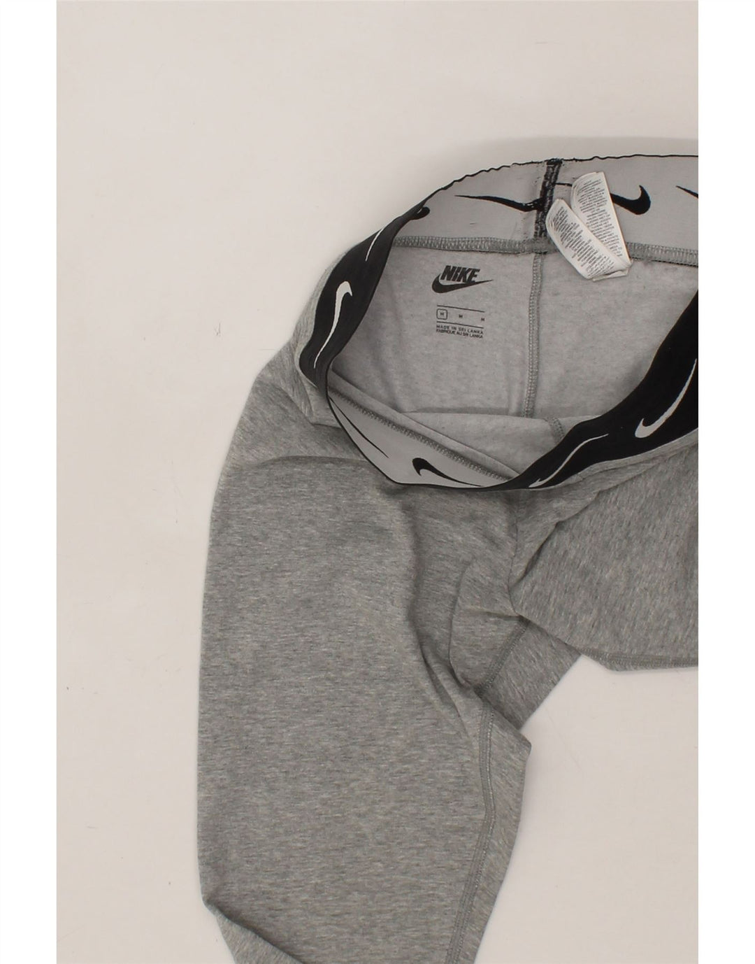 NIKE Womens Graphic Leggings UK 12 Medium  Grey Cotton Vintage Nike and Second-Hand Nike from Messina Hembry 