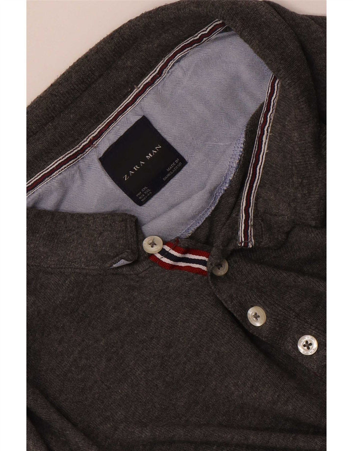 Zara muška polo majica dugih rukava 2XL siva