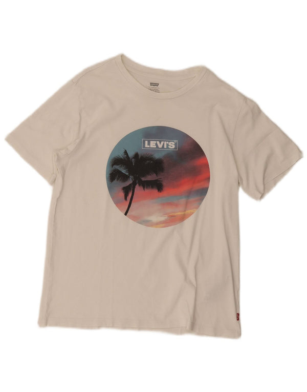 Levi's ženska majica kratkih rukava s grafičkim motivima, UK 10, mali bijeli pamuk