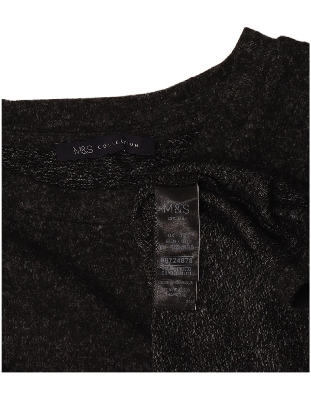 Marks & Spencer ženska majica dugih rukava UK 12 srednje sivi poliester